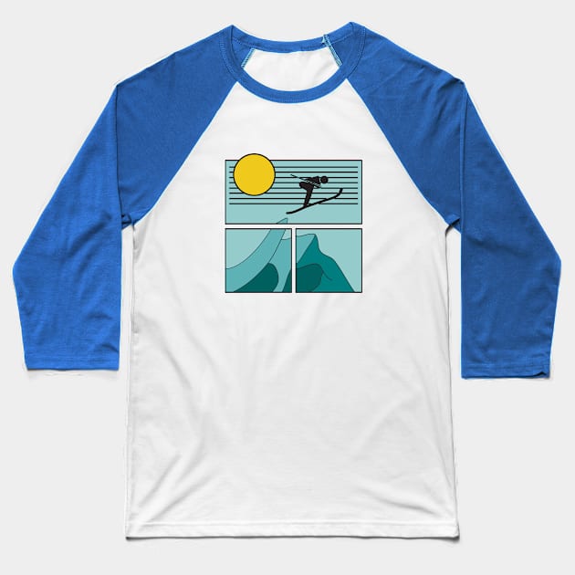 Ski Baseball T-Shirt by Darkzous